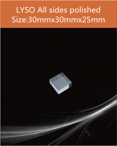 LYSO Ce scintilltion crystal, Cerium doped Lutetium Yttrium Silicate scintillation crystal, LYSO Ce scintillator crystal, 30x30x25mm